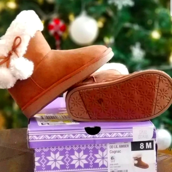 Toddler 7M Cognac Okie Dokie Ming Girls Quilted Boots Toddler 7M Cognac Okie Dokie Ming Girls Quilted Boots